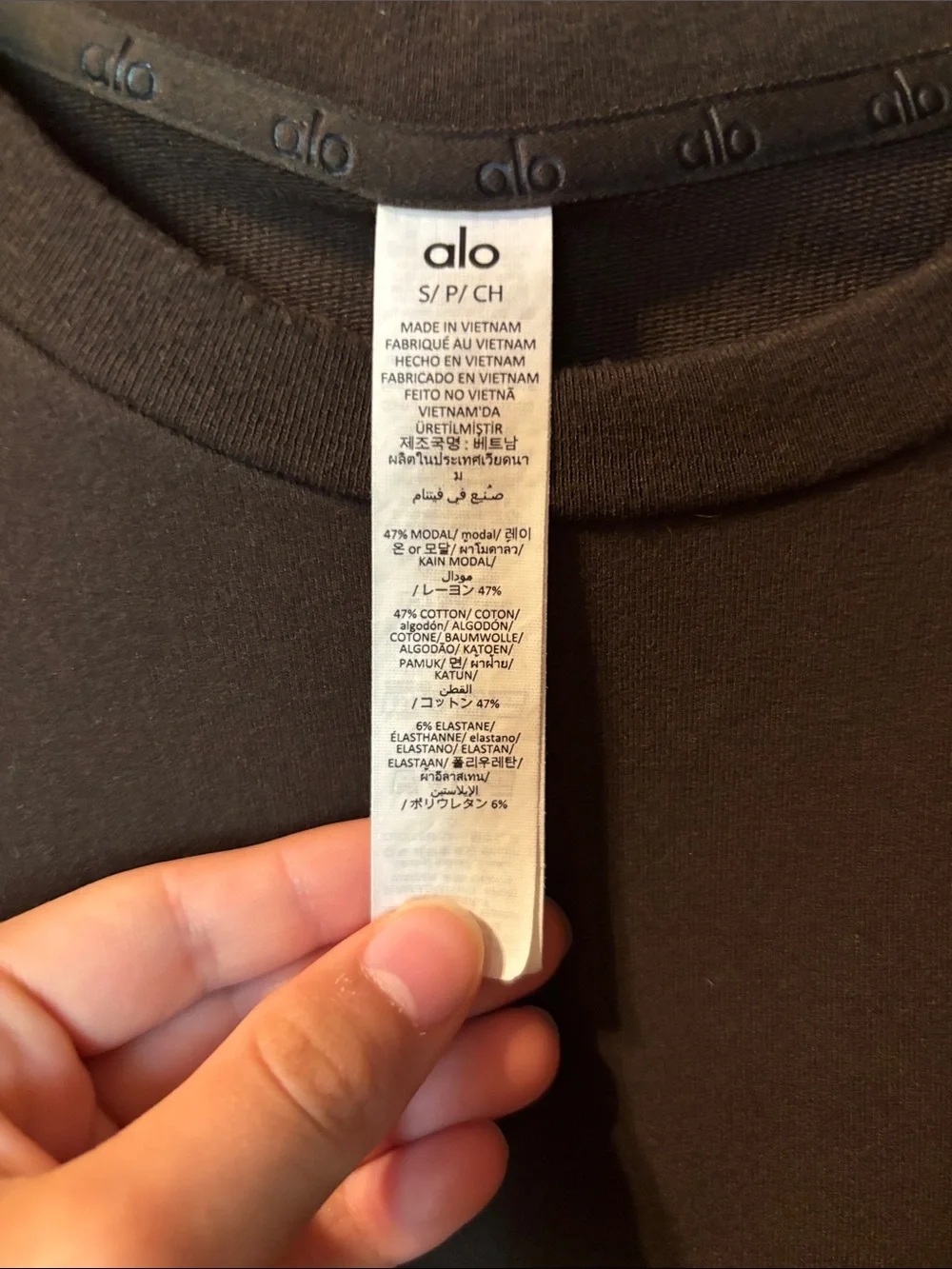 ALO Yoga Men's Black Short Sleeve Crew Tee